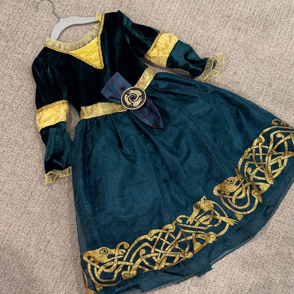 Disney Green and Gold Kids Costume Dress